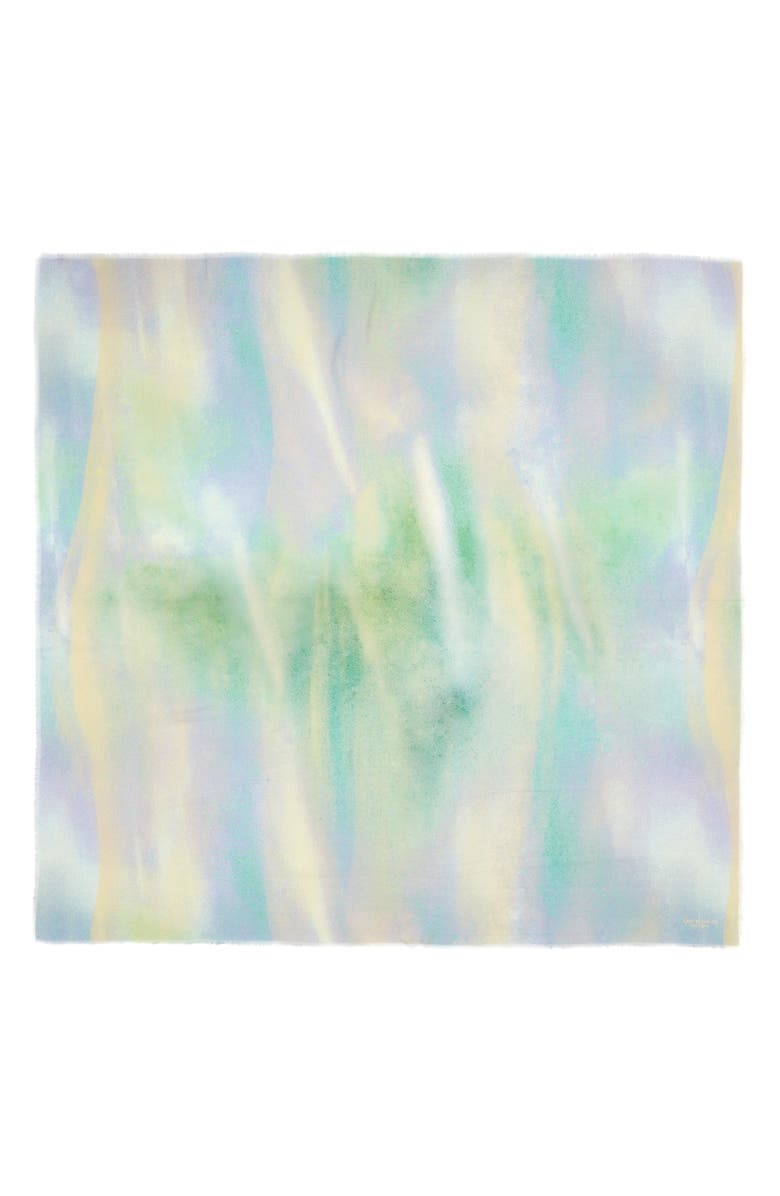 Lafayette 148 New York Aurora Silk Scarf, Main, color, Aurora Green Multi