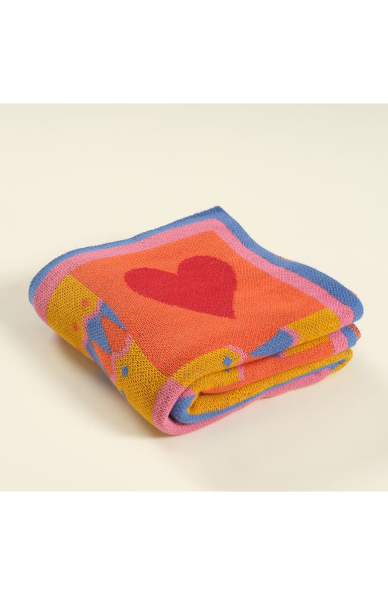 Zsa Zsa Zsu Moda Jacquard Knitted 100% Acrylic Throw 51X67 In Cheerland, Alternate, color, Pink