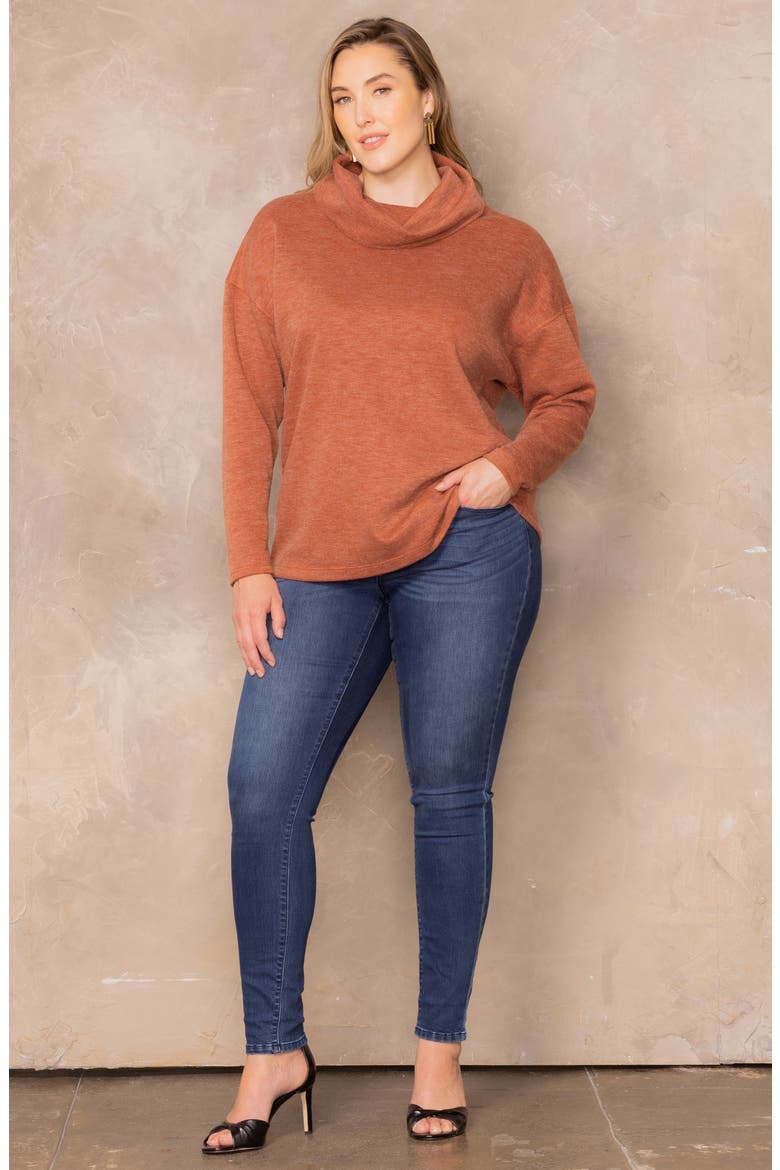 Astrid Turtleneck Sweater, Alternate, color, CINNAMON