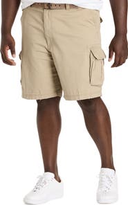True Nation by DXL Big & Tall Belted Cargo Shorts