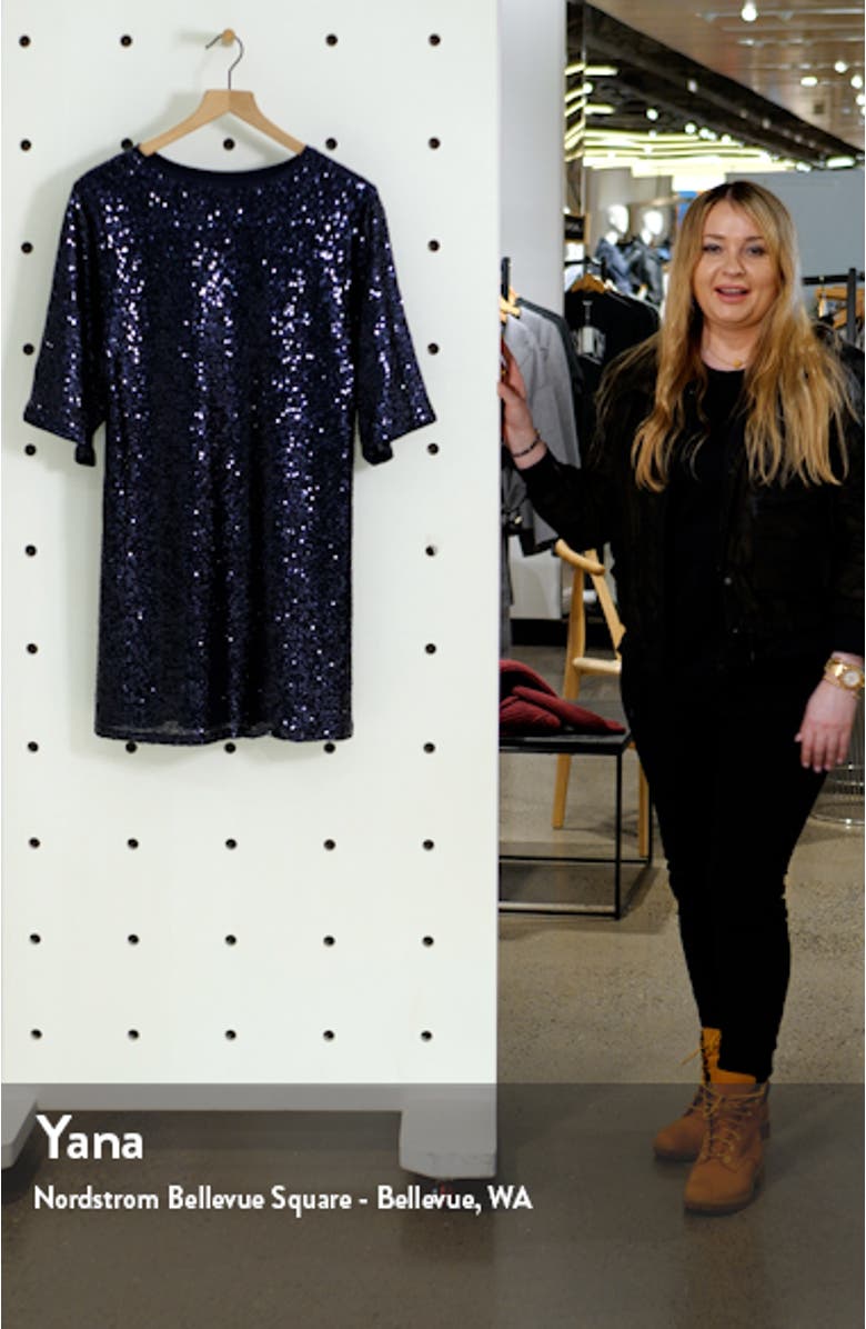 Sequin T-Shirt Dress, sales video thumbnail