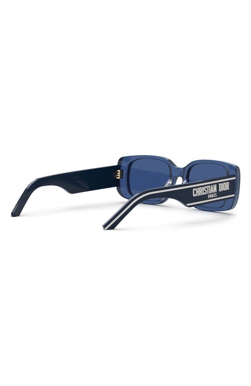 Dior Wil S2u 53mm Rectangular Sunglasses In Blue