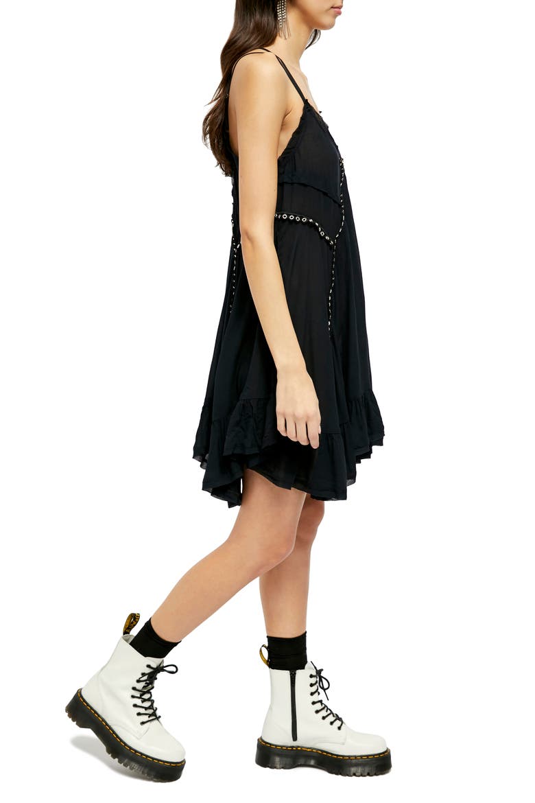 Sway with Me Trapeze Tunic Dress, Alternate, color, BLACK