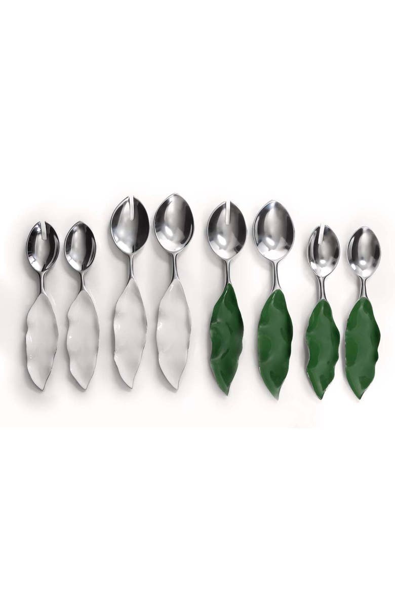 Verdura Salad Servers Set, Main, color, White