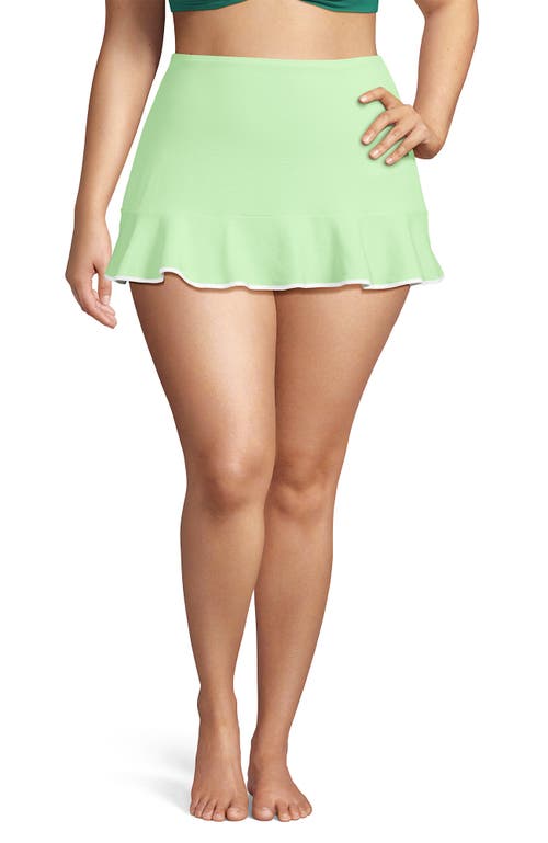 LANDS' END LANDS' END PLUS SIZE RUFFLE HEM MINI SWIM SKIRT