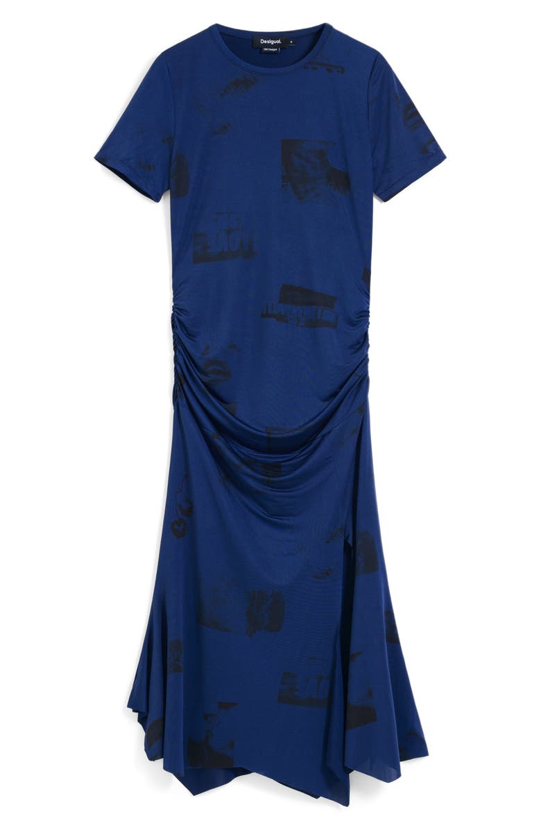 Desigual Short Sleeve Midi Dress, Alternate, color,