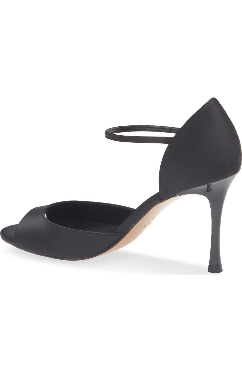 MANGO Satin Stiletto Sandal, Alternate, color, Black