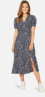 Yumi Spot Midi Tea Dress