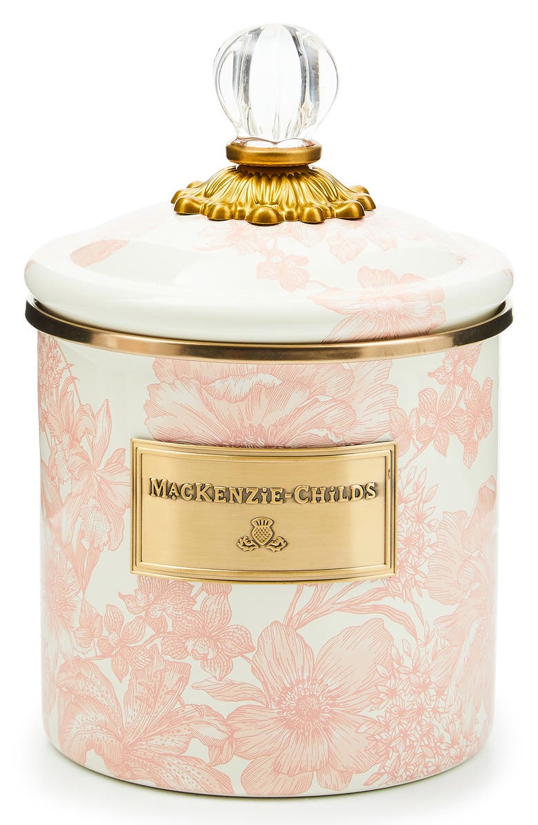 MACKENZIE CHILDS Small Rosy English Canister, Main, color, Rosy
