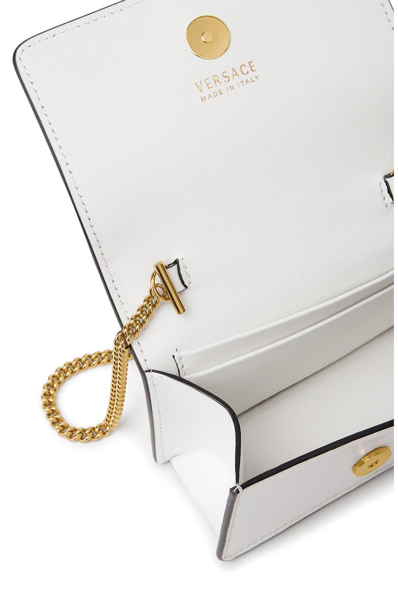 Virtus Leather Wallet on a Chain, Alternate, color, WHITE