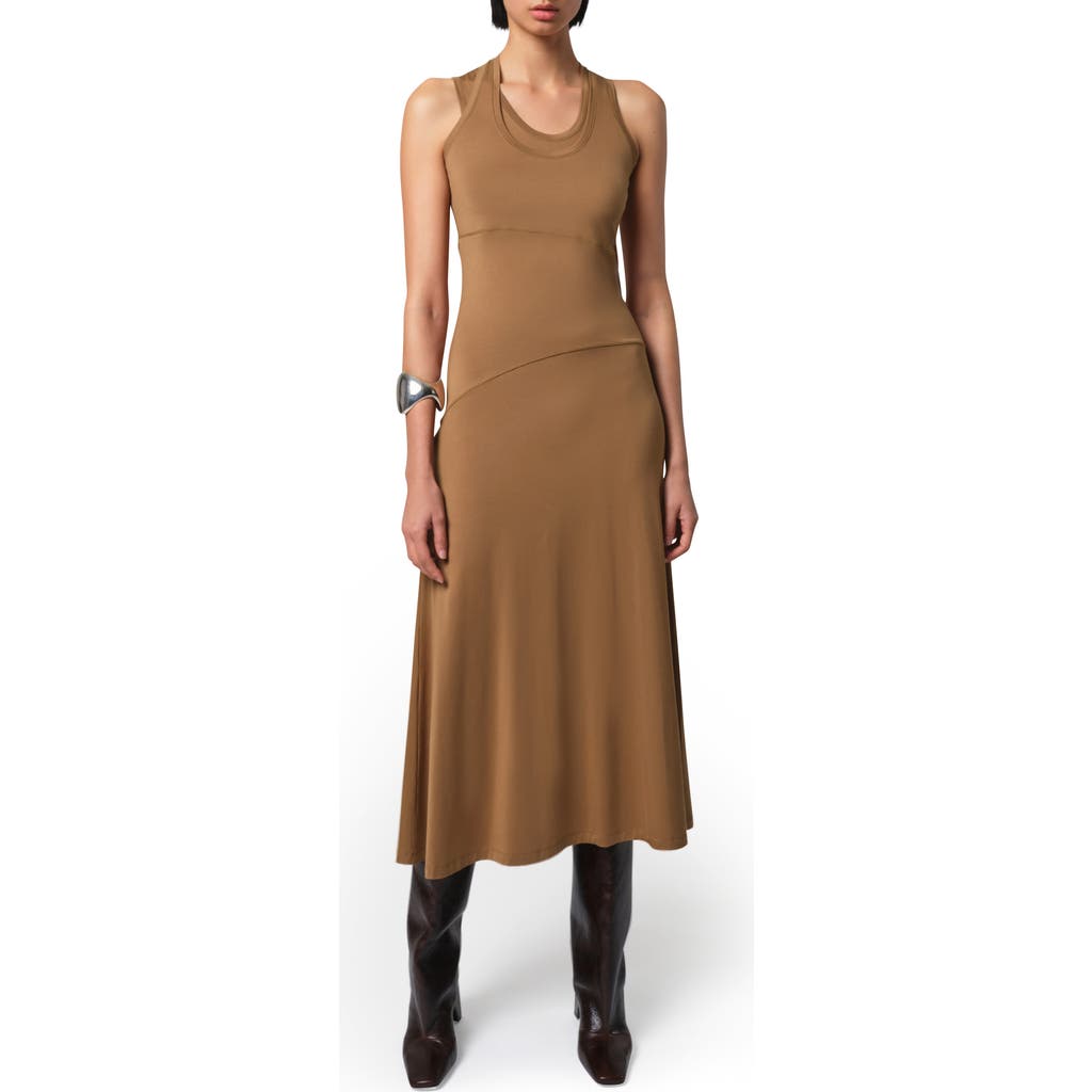 Apparis Lynn Tank Maxi Dress In Saddle Brown