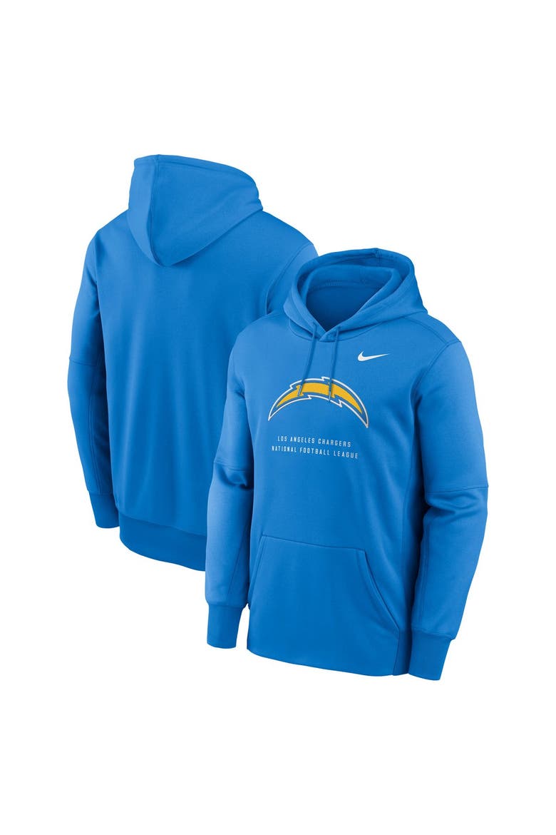 Men's Nike Powder Blue Los Angeles Chargers Toss Sweep Therma-FIT Hoodie, Main, color, Powder Blue