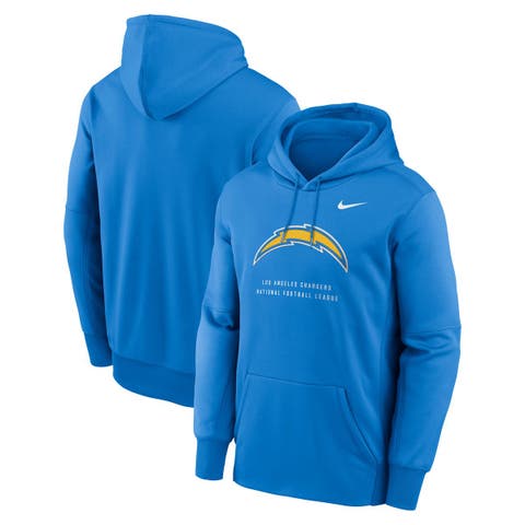 Men's Nike Powder Blue Los Angeles Chargers Toss Sweep Therma-FIT Hoodie