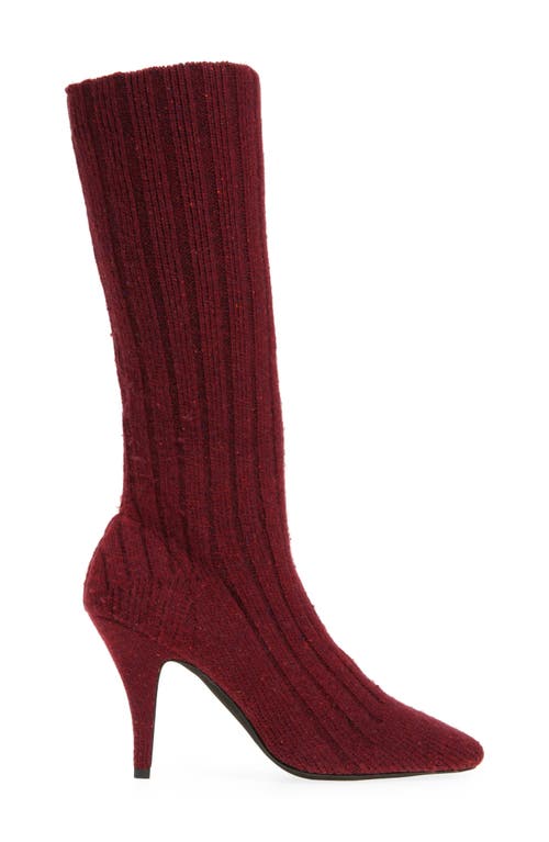 Jeffrey Campbell Snug Sock Boot In Red