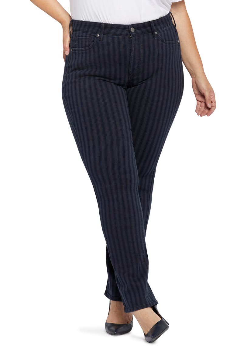 Marilyn Vertical Stripe Straight Leg Jeans, Main, color, TAHOE STRIPE