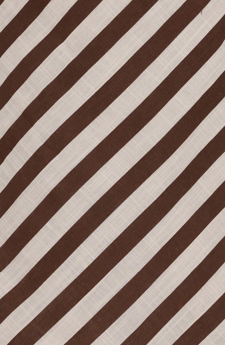 Petal & Pup Kim Stripe Cotton Strapless Top & Pants Set, Alternate, color, Brown Stripe