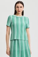 Ming Wang Roadmap Pattern Soft Knit Top