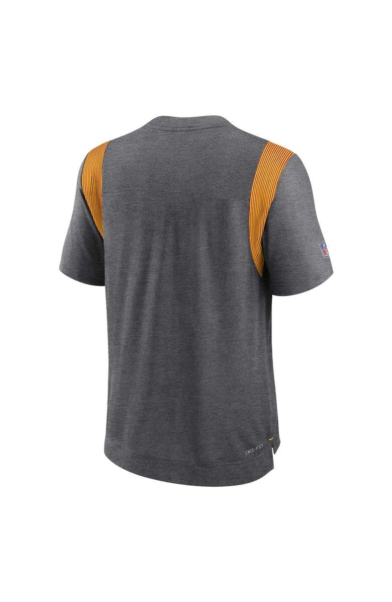 Nike Men's Nike Heather Charcoal Green Bay Packers Sideline Tonal Logo Performance Player T-Shirt, Alternate, color, Heather Gray