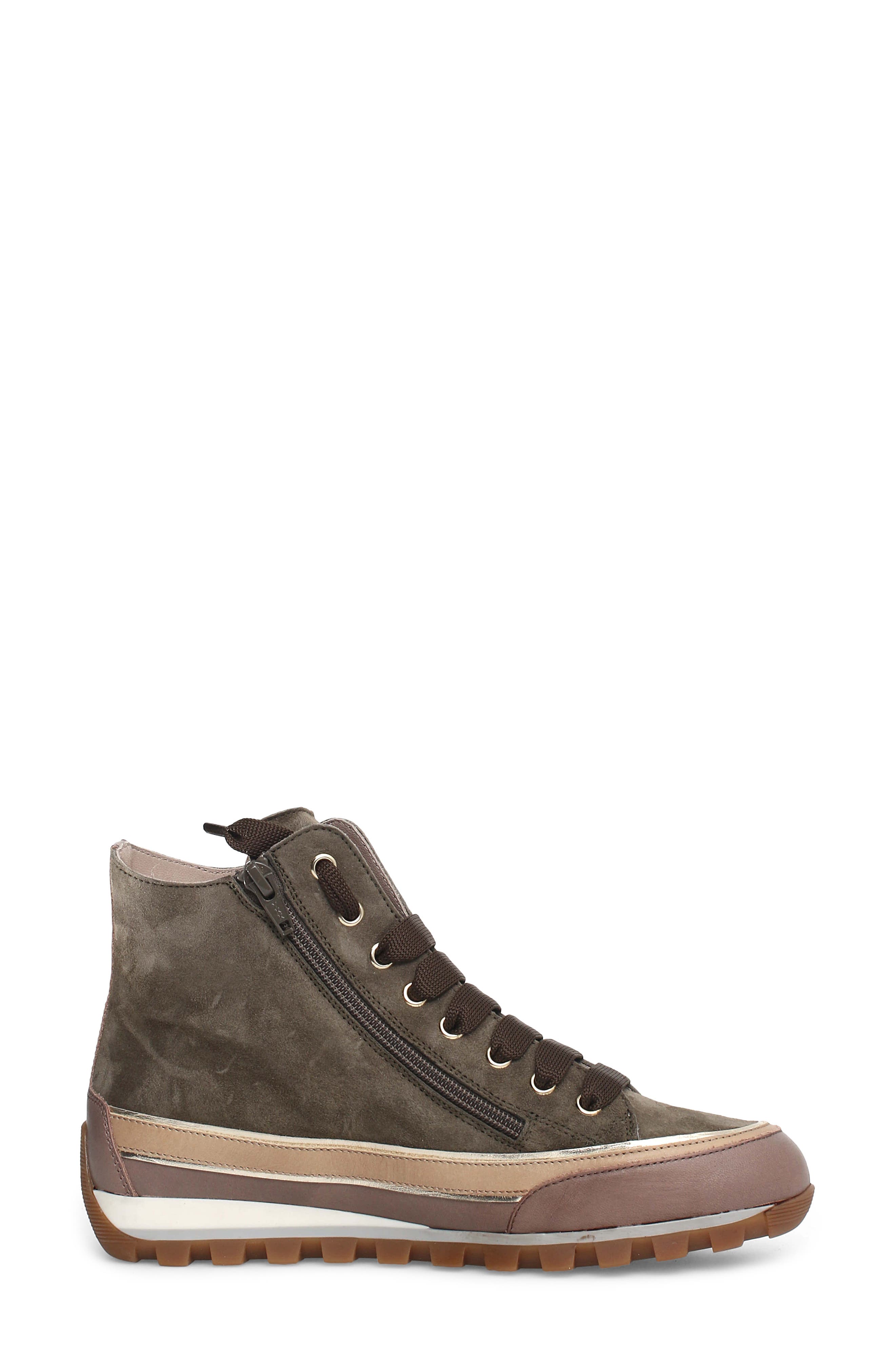 Janis Strip High Top Sneaker, Alternate, color, ARMY GREEN