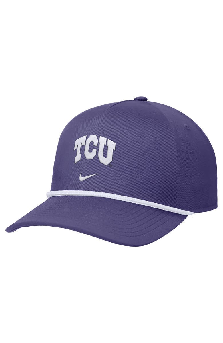 Nike Men's Nike Purple TCU Horned Frogs Rise Adjustable Hat, Main, color, Purple