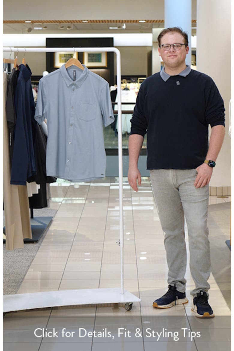 Oxford Knit Short Sleeve Button-Up Shirt video