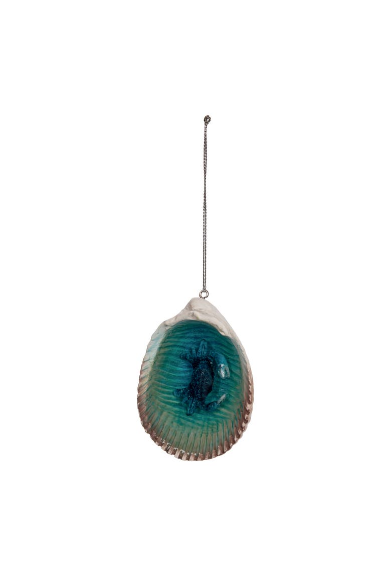 Blue Crab In Seashell Tree Ornament, Main, color, Blue