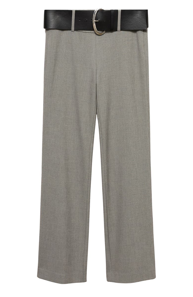 MANGO Belted Straight Leg Pants, Alternate, color, 