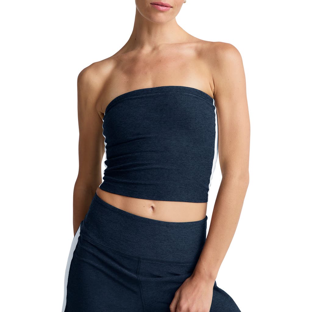 BEYOND YOGA BEYOND YOGA SPACE DYE STRAPLESS STRIPE CROP TOP