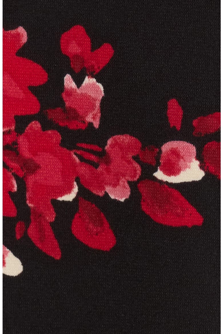 Floral Tie Neck Top, Alternate, color, ANNE BLACK MULTI
