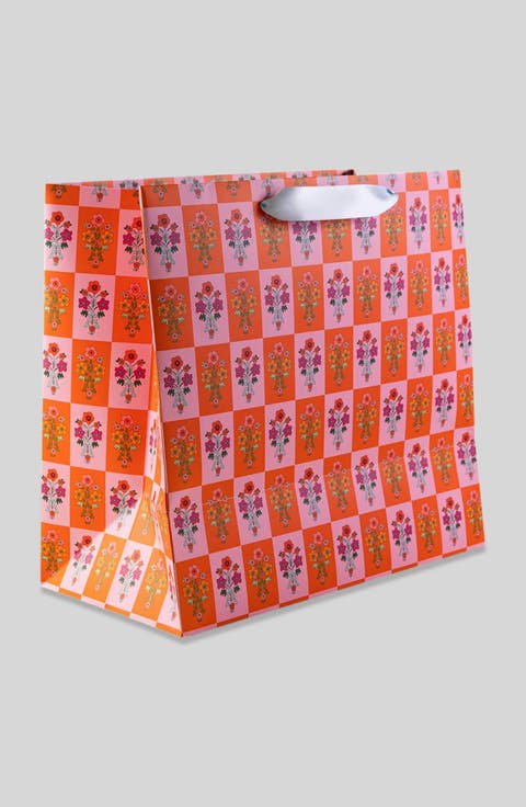 Large Gift Bag - Pink Ditsy