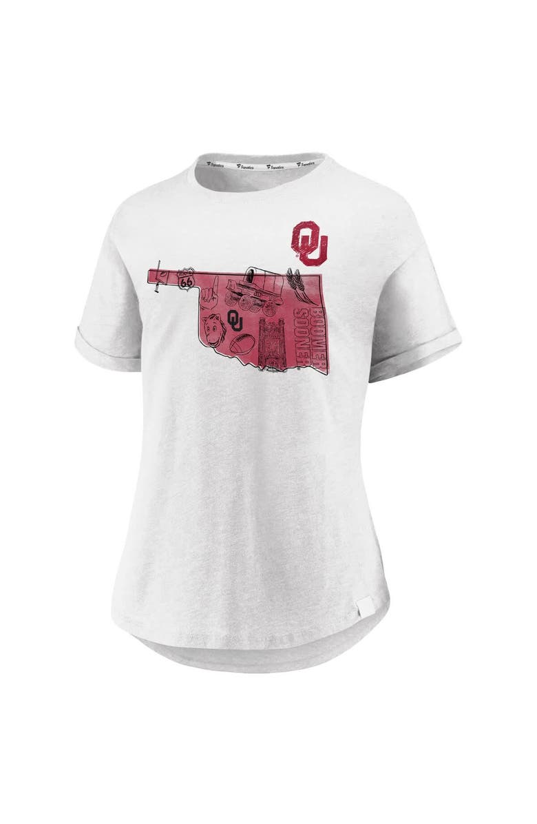 FANATICS Women's Fanatics  White Oklahoma Sooners True Classics Hometown Tacked Sleeve T-Shirt, Alternate, color, White