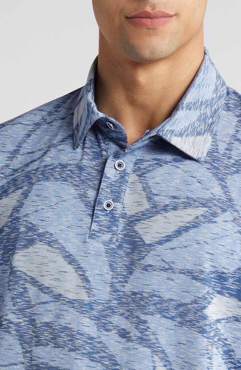 Johnston & Murphy XC4<sup>®</sup> Geo Print Performance Polo, Alternate, color, Blue