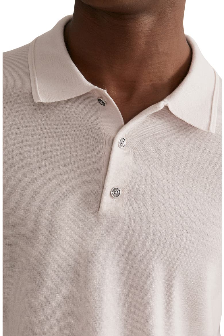 Trafford Long Sleeve Wool Polo Sweater, Alternate, color, BEIGE