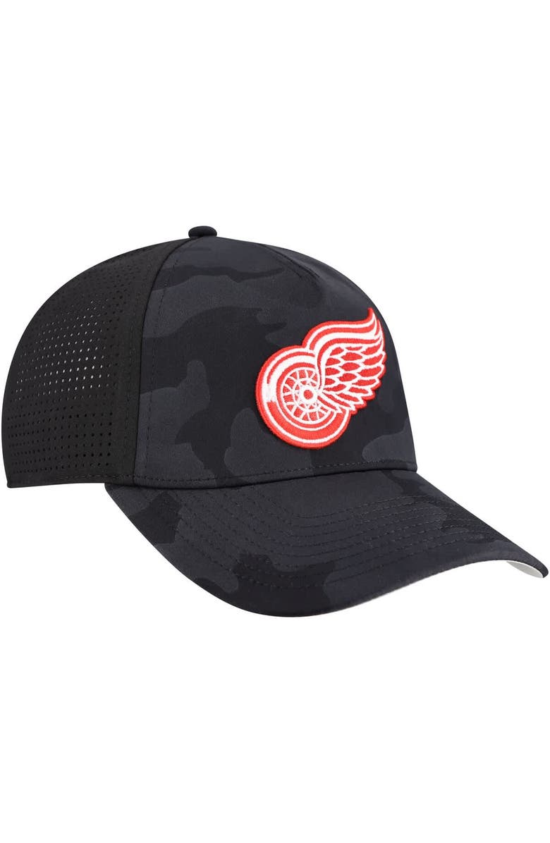 American Needle Men's American Needle  Black Detroit Red Wings Valin Camo Super Tech Vented Adjustable Hat, Alternate, color, 