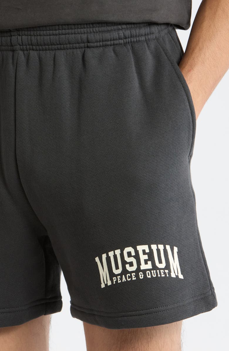 Museum of Peace & Quiet Logo Cotton Sweat Shorts, Alternate, color, Black