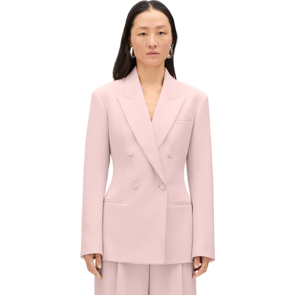 Another Tomorrow Tailored Double Breasted Jacket in Lotus Pink at Nordstrom, Size 44