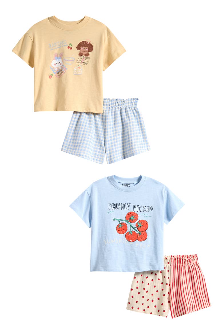 Kids' 4-Pack Assorted T-Shirts & Shorts Set, Main, color, BLUE