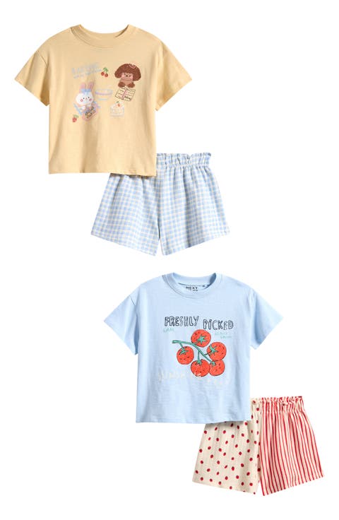 Kids' 4-Pack Assorted T-Shirts & Shorts Set (Toddler & Little Kid)