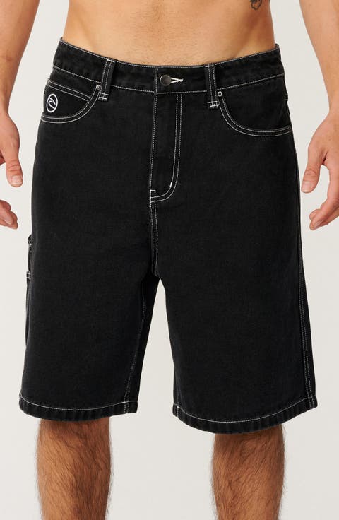 Nu Dose Denim Baggy Fit Carpenter Shorts