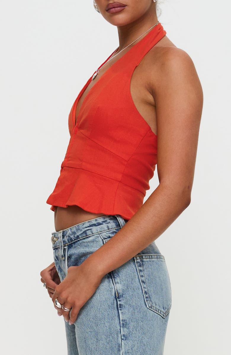 Princess Polly Pleasing Peplum Halter Top, Alternate, color, 