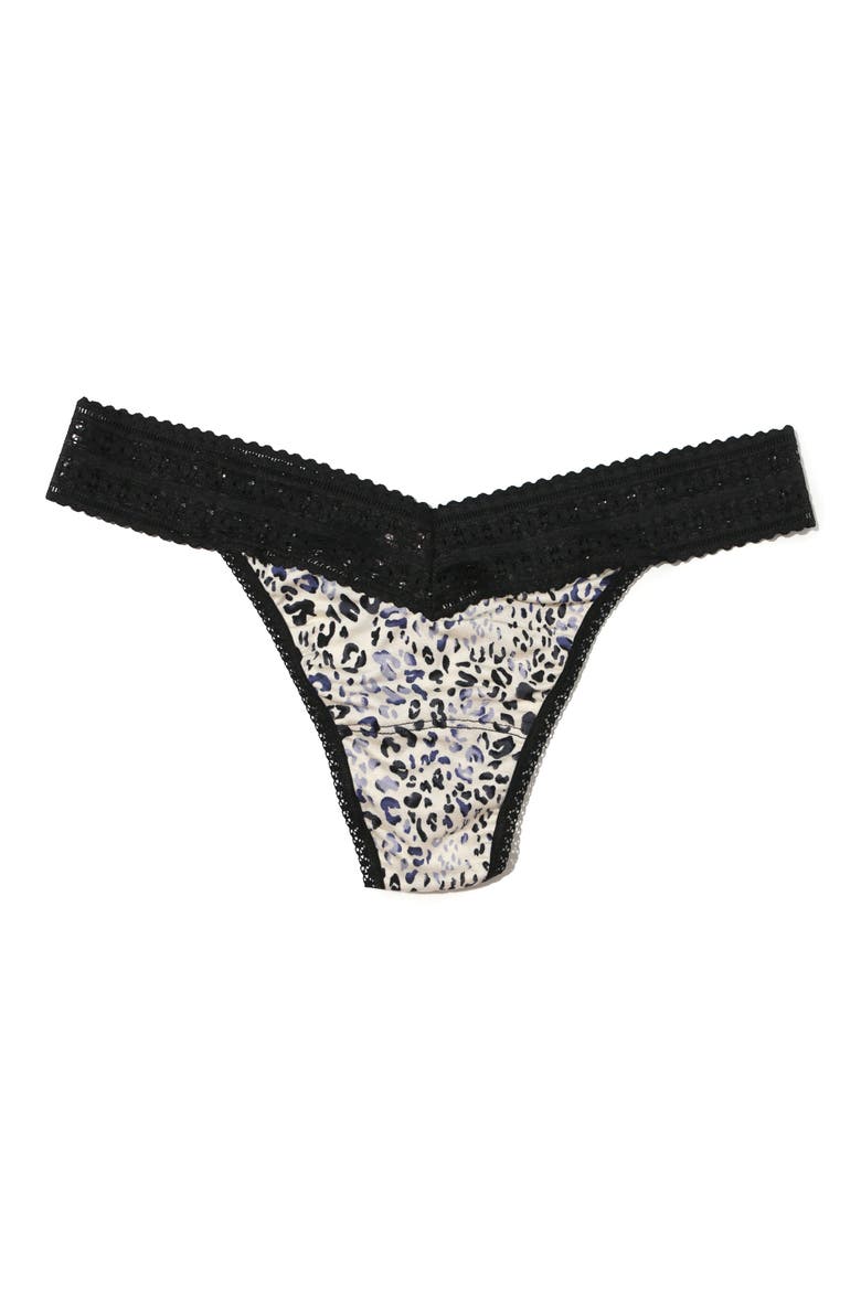 Indigo Stripe DreamEase Original Rise Thong, Alternate, color, SPOTTED