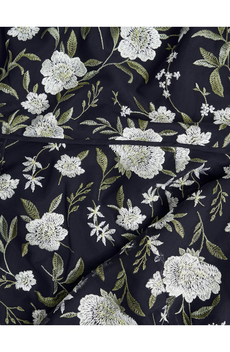 HOBBS LONDON Lois Embroidered Dress, Alternate, color, Midnight Yellow