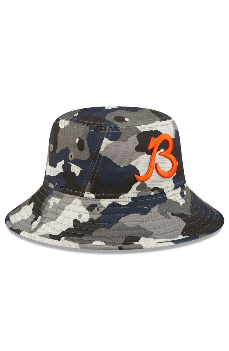 New Era Men's New Era Camo Chicago Bears 2022 NFL Training Camp Official Script Bucket Hat, Alternate, color, 
