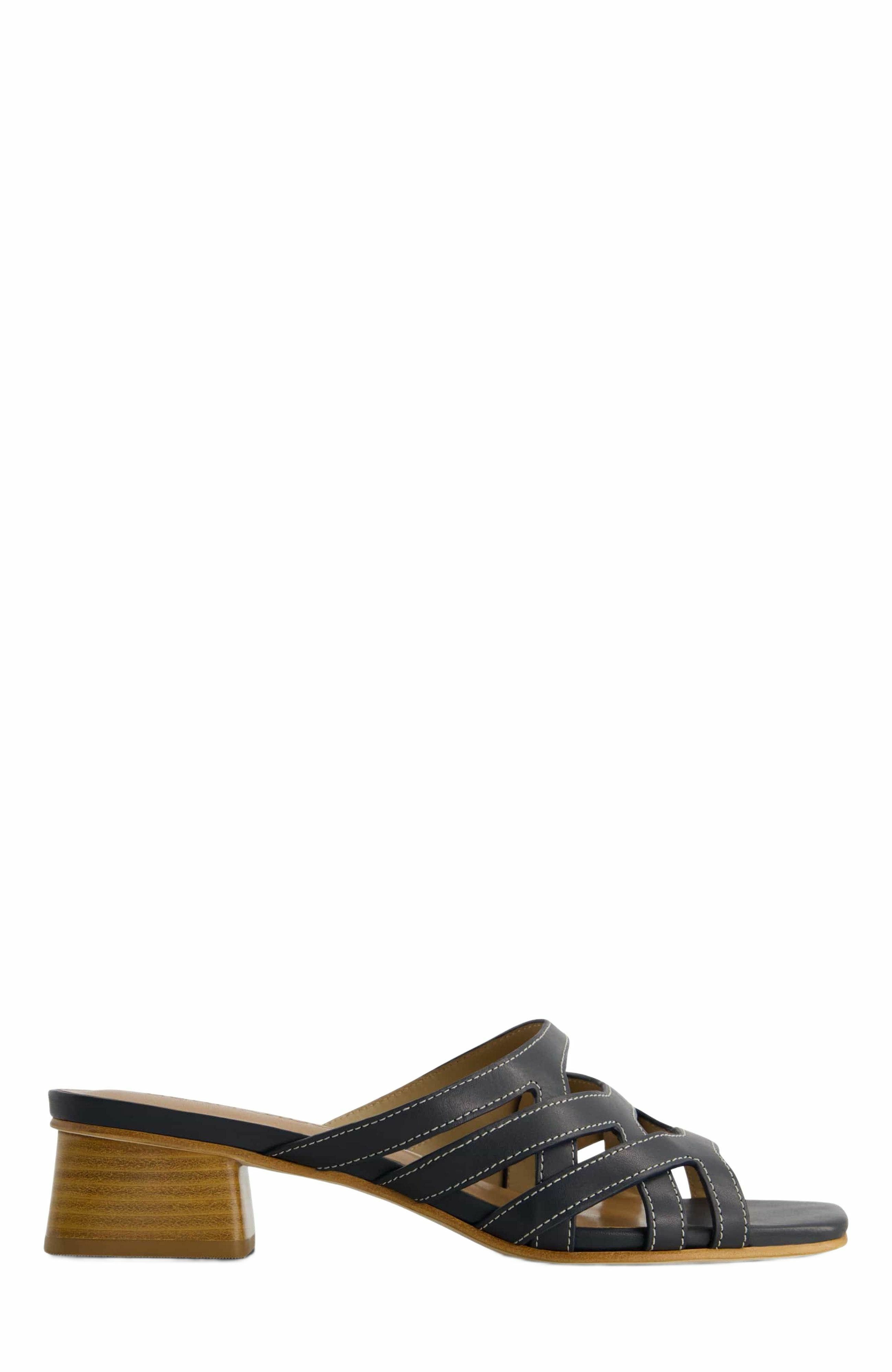 Jacin Low Heel Sandal, Main, color, NAVY