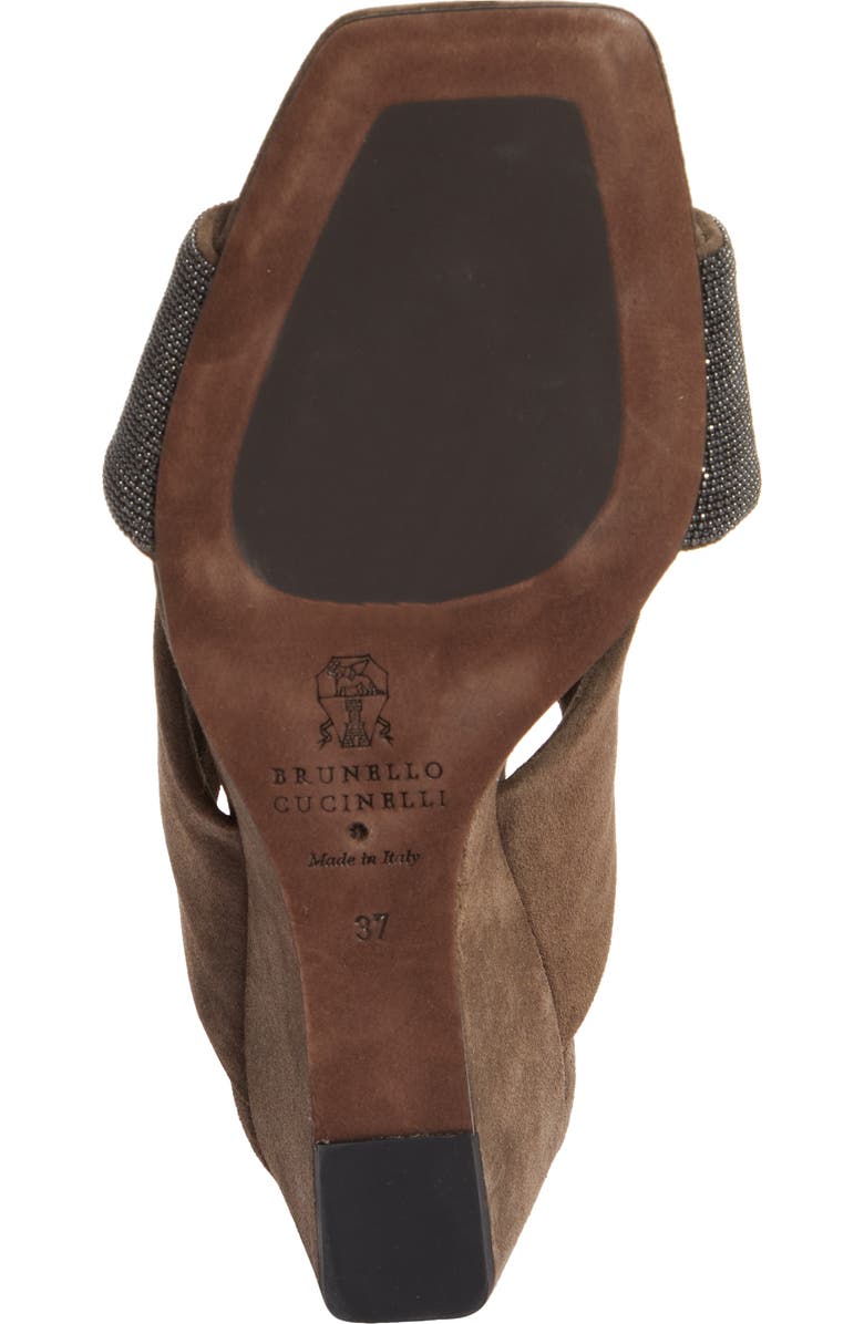 Brunello Cucinelli Woven Monili Wedge Sandal, Alternate, color,