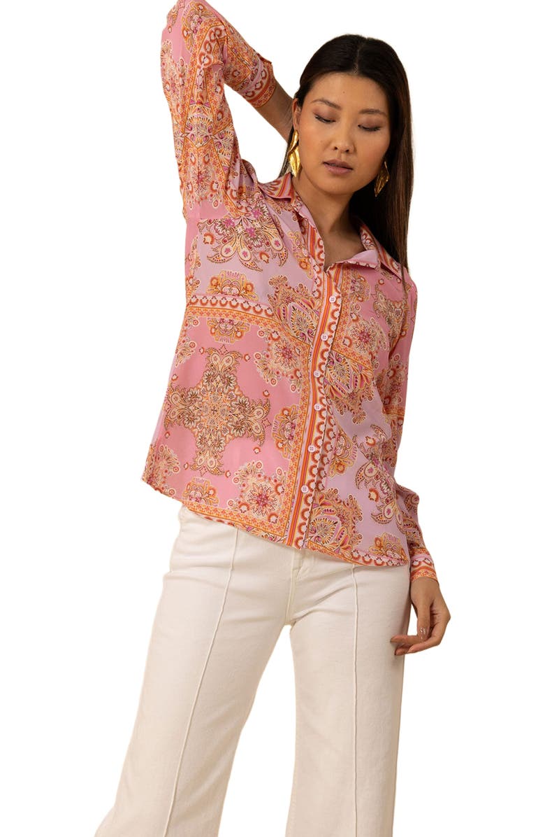 Hale Bob Madilynn Silk Blouse, Alternate, color,