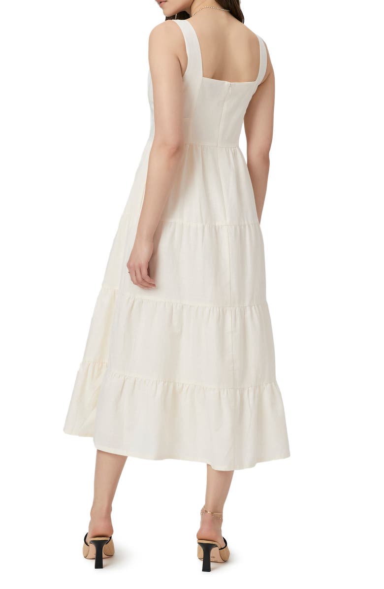 PAIGE Ophella Linen & Cotton Dress, Alternate, color, Marble