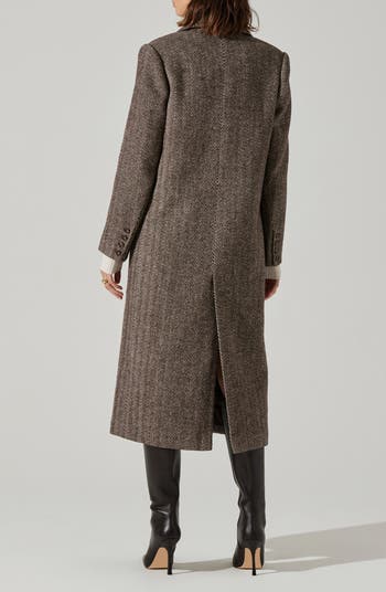 Morana Longline Herringbone Coat