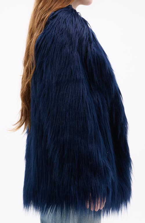 Azalea Wang Breckenridge Faux Fur Jacket In Blue