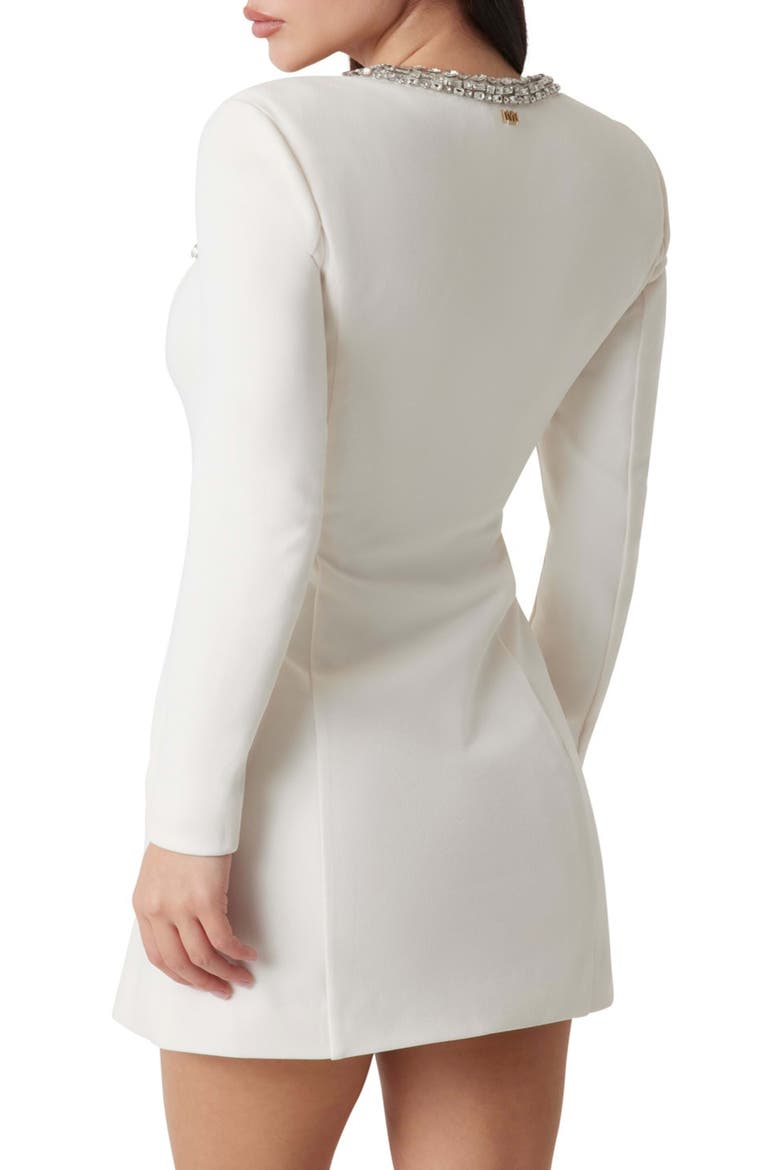 Frida Long Sleeve Minidress, Alternate, color, WHITE